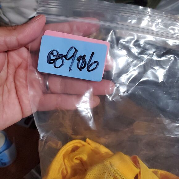 Vintage Nike Shirt Mens Large Yellow Mesh Tank Top Center Swoosh Silver Tag Y2K - Picture 12 of 12